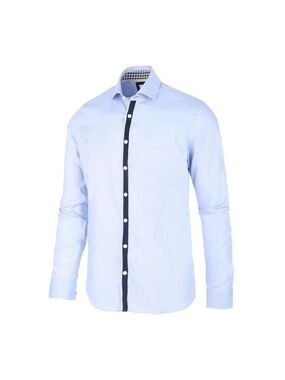 Blue Industry button down shirt sz 39 blue with contrast trim down front